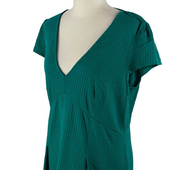 Like new BODEN Seersucker Jersey Tea Dress in Bright Emerald Size 8R - Picture 11 of 12